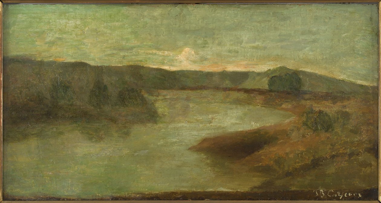 河，意大利，1856 至 1862 年间（油画） 作者 让·巴蒂斯特·卡尔波