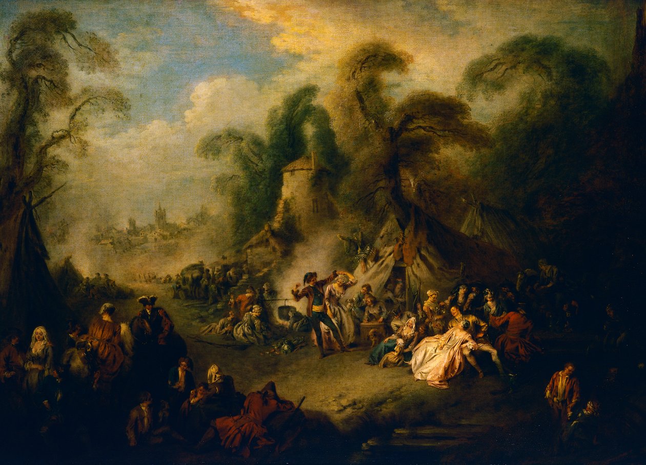 乡村节日，约1728年，让-巴蒂斯特-佩特（1695-1736）的绘画，布面油画 作者 让·巴蒂斯特·约瑟夫·帕特