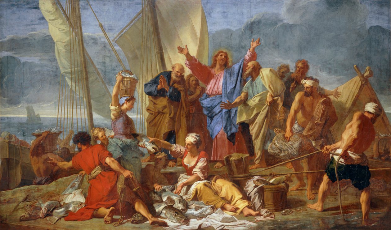 La peche miraculeuse - 奇妙的鱼 ... 作者 让·巴蒂斯特（Jean Baptiste Jouvenet）