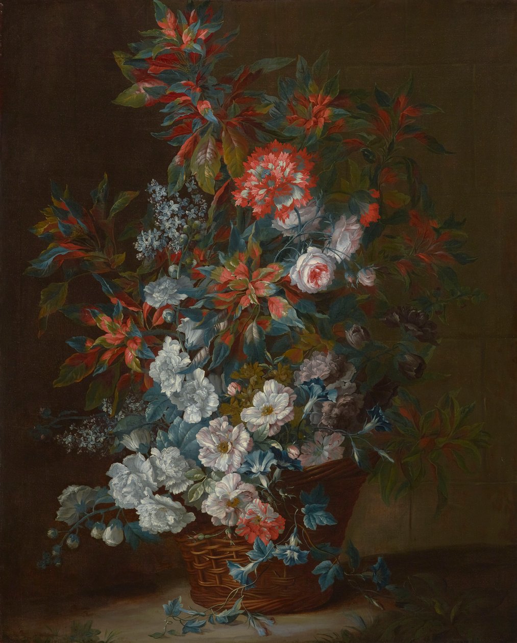篮中花 1695 年（布面油画） 作者 让·巴蒂斯特·蒙努瓦