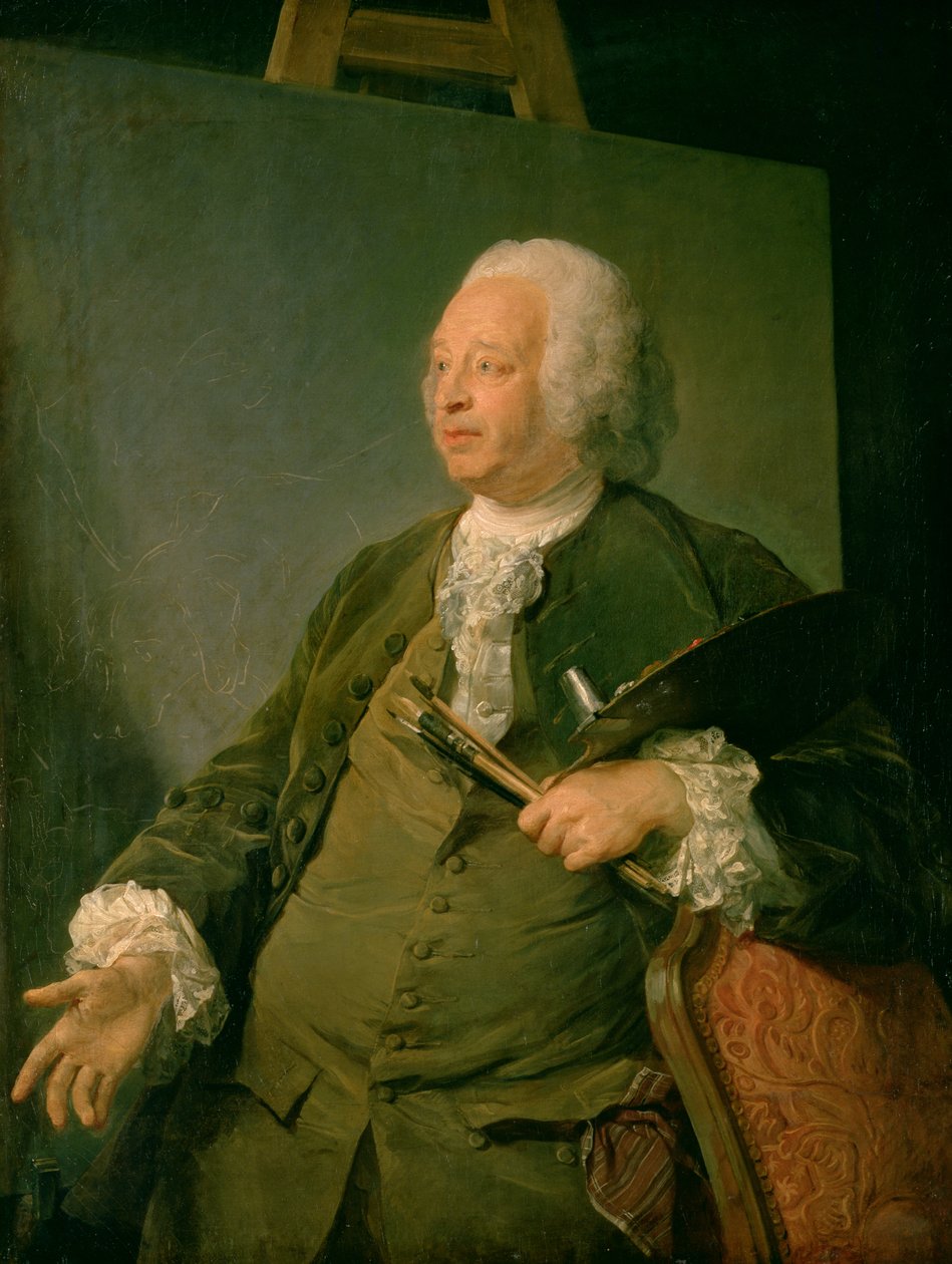 让·巴蒂斯特·欧德里（Jean-Baptiste Oudry）的肖像，约1753年（布面油画） 作者 让-巴蒂斯特·佩罗诺