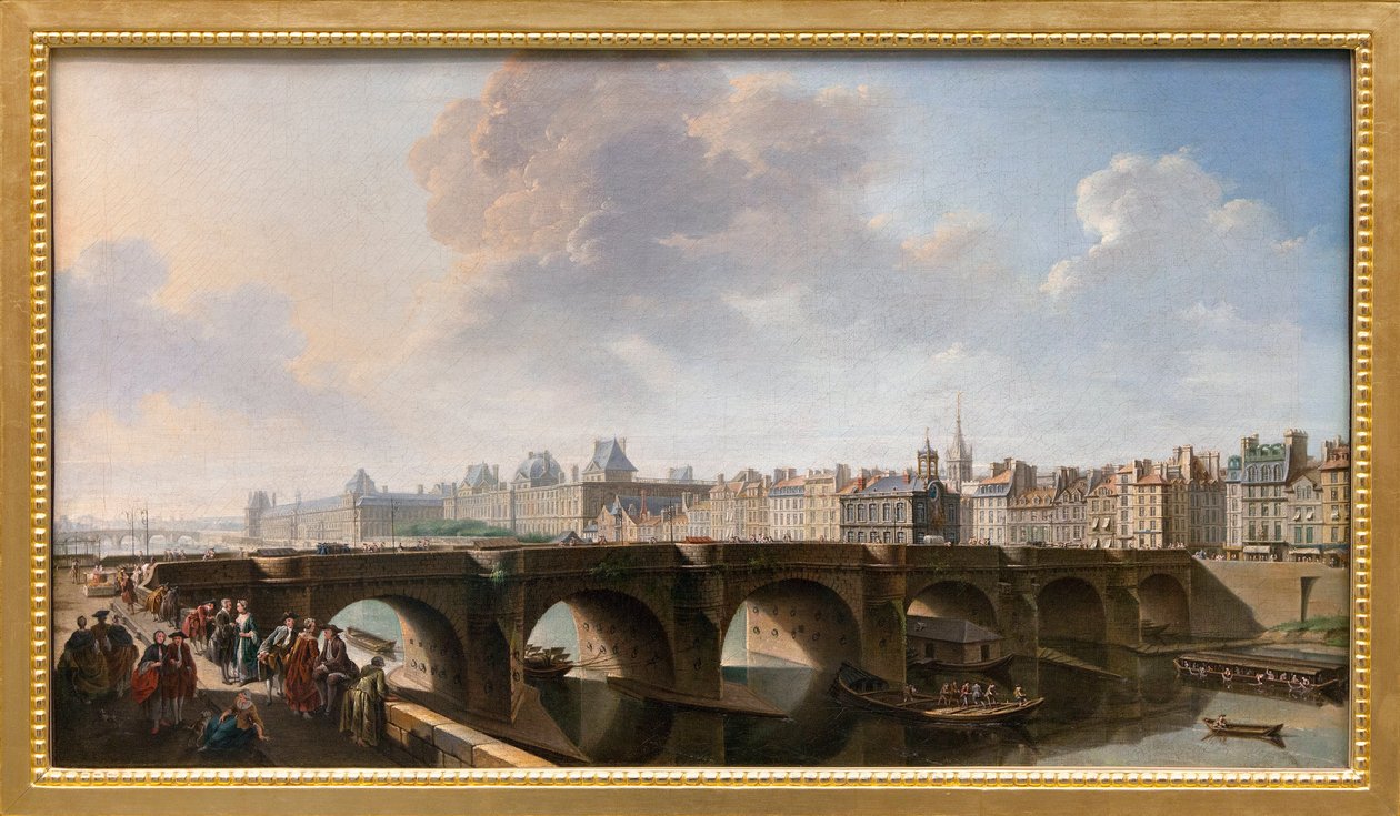 横跨法国巴黎塞纳河的新桥（Pont Neuf）。 作者 让·巴蒂斯特·拉格奈特