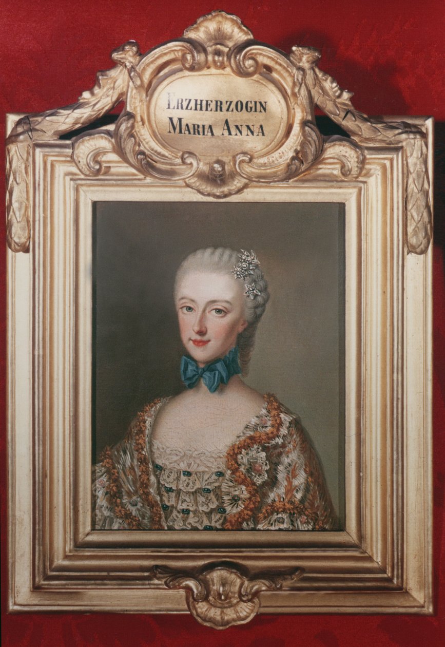 Archduchess Maria Anna&39;Marianne&39;（1738-89）皇帝弗朗西斯一世（1708-65）的女儿和奥地利皇后玛丽亚特丽莎（1717-80）1762 作者 让·埃蒂安·利奥塔