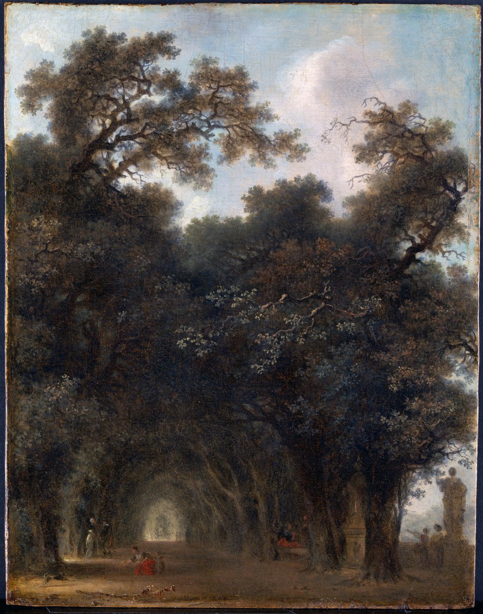 阴影大道，c。 1775年，油木 作者 让·奥诺雷·弗拉戈纳尔