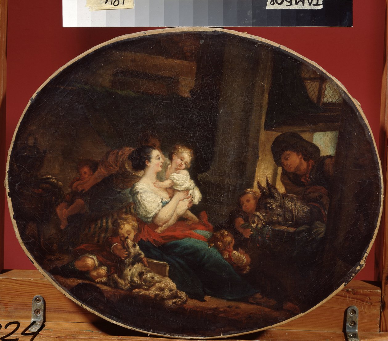 "La famille heureuse ou la fecondite heureuse"（幸福的家庭），让-霍诺尔-弗拉戈纳尔（1732-1806 年）1773-1776 年的绘画作品，俄罗斯坦波夫地区艺术画廊 作者 让·奥诺雷·弗拉戈纳尔