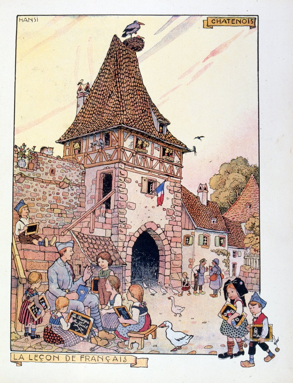 The return of Alsace region to France ,1919 (illustration) 作者 让-雅克圆舞曲
