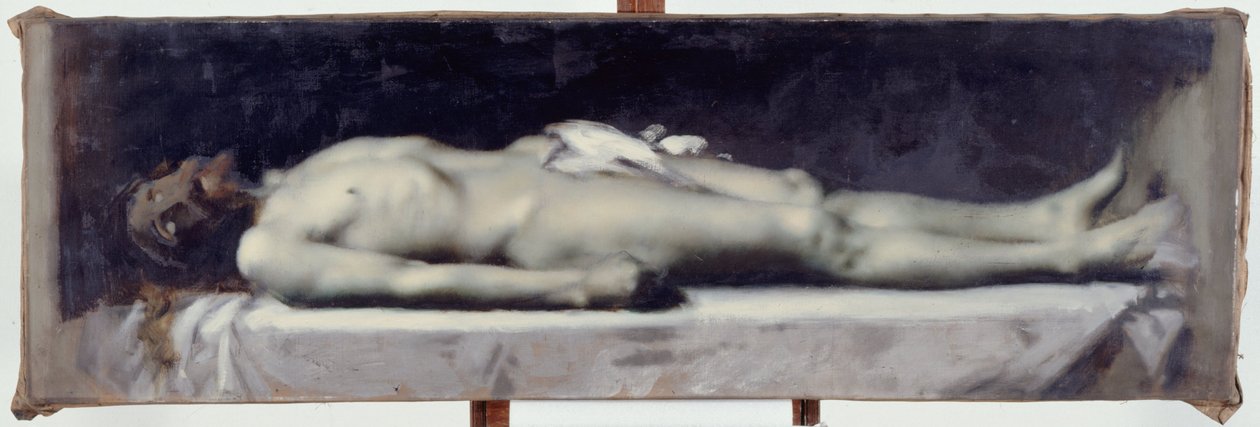 基督在墓前，约 1899 年（布面油画） 作者 让·雅克·亨纳