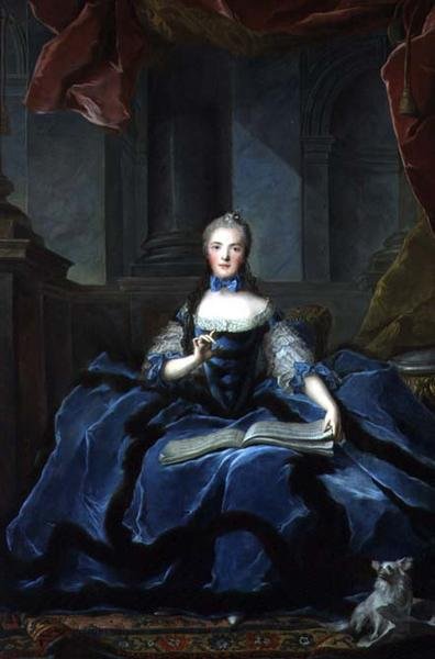 玛丽-阿德莱德（1759-1802）的肖像，路易十五的女儿（布面油画 作者 让·马克·纳蒂尔