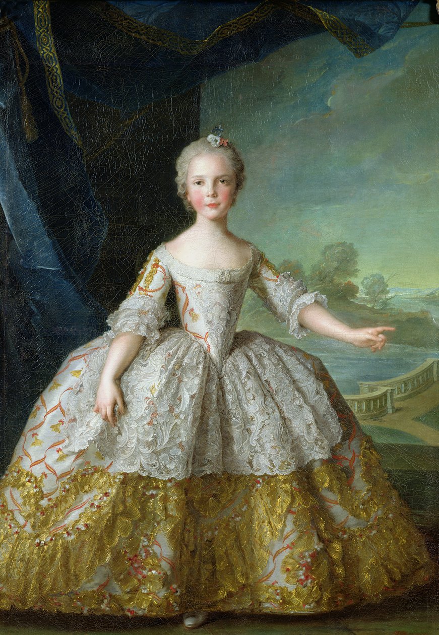 Infanta Isabelle de Bourbon-Parma（1741-63）1749（布面油画） 作者 让·马克·纳蒂尔