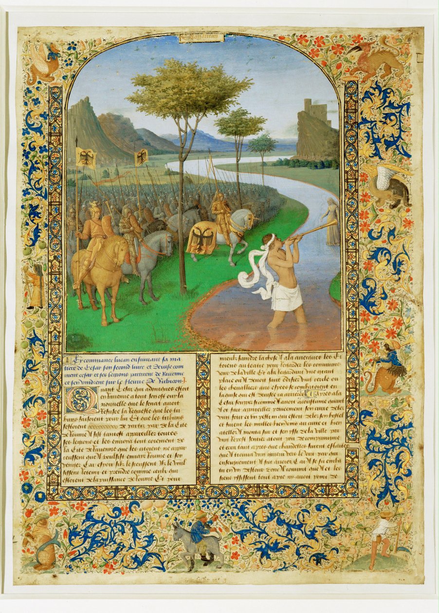 Le passage du Rubicon par Cesar-Caesar crossing the Rubicon ... 作者 Jean Fouquet（风格）