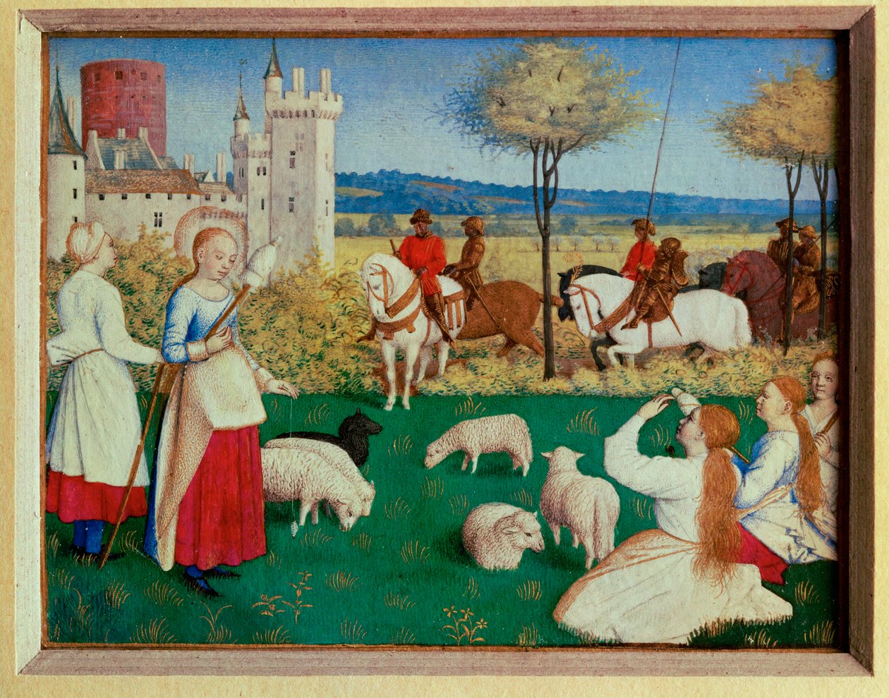 艾蒂安-沙瓦利埃的时辰：圣玛格丽特和省长奥利布里厄斯... 作者 Jean Fouquet（风格）