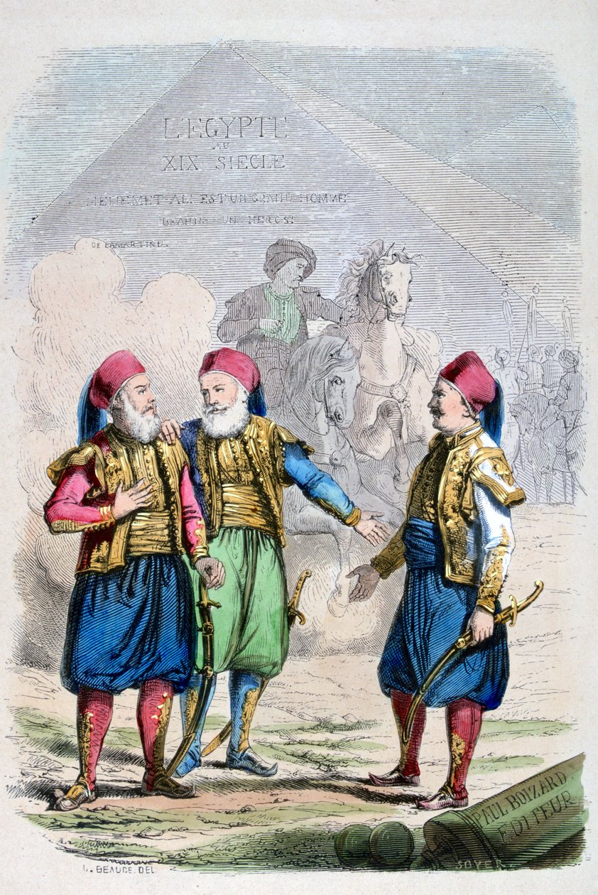 19847年埃及的版画，1847年 作者 让·阿道夫·博斯