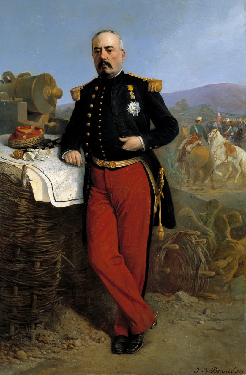 Achille Bazaine (1811-1888) 1864 年的帝国元帅：Francois Achille Bazaine (Francois-Achille) 的肖像，代表 1863 年至 1867 年期间在墨西哥的法国远征军指挥官，Jean Adolphe Beauce (1818-18775) 的画作，1867 年 作者 让·阿道夫·博斯