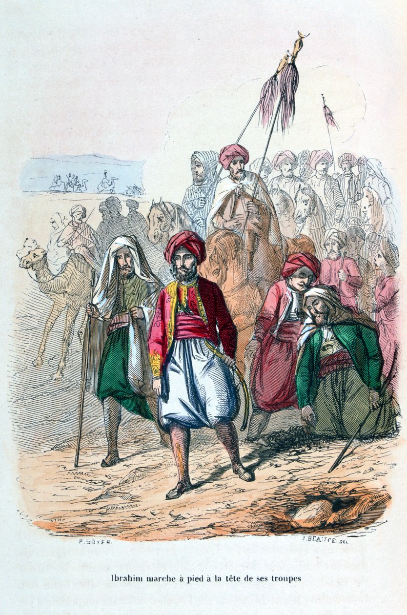 易卜拉欣·帕夏（Ibrahim Pasha）在1811-1818年（1847年）进军部队 作者 让·阿道夫·博斯