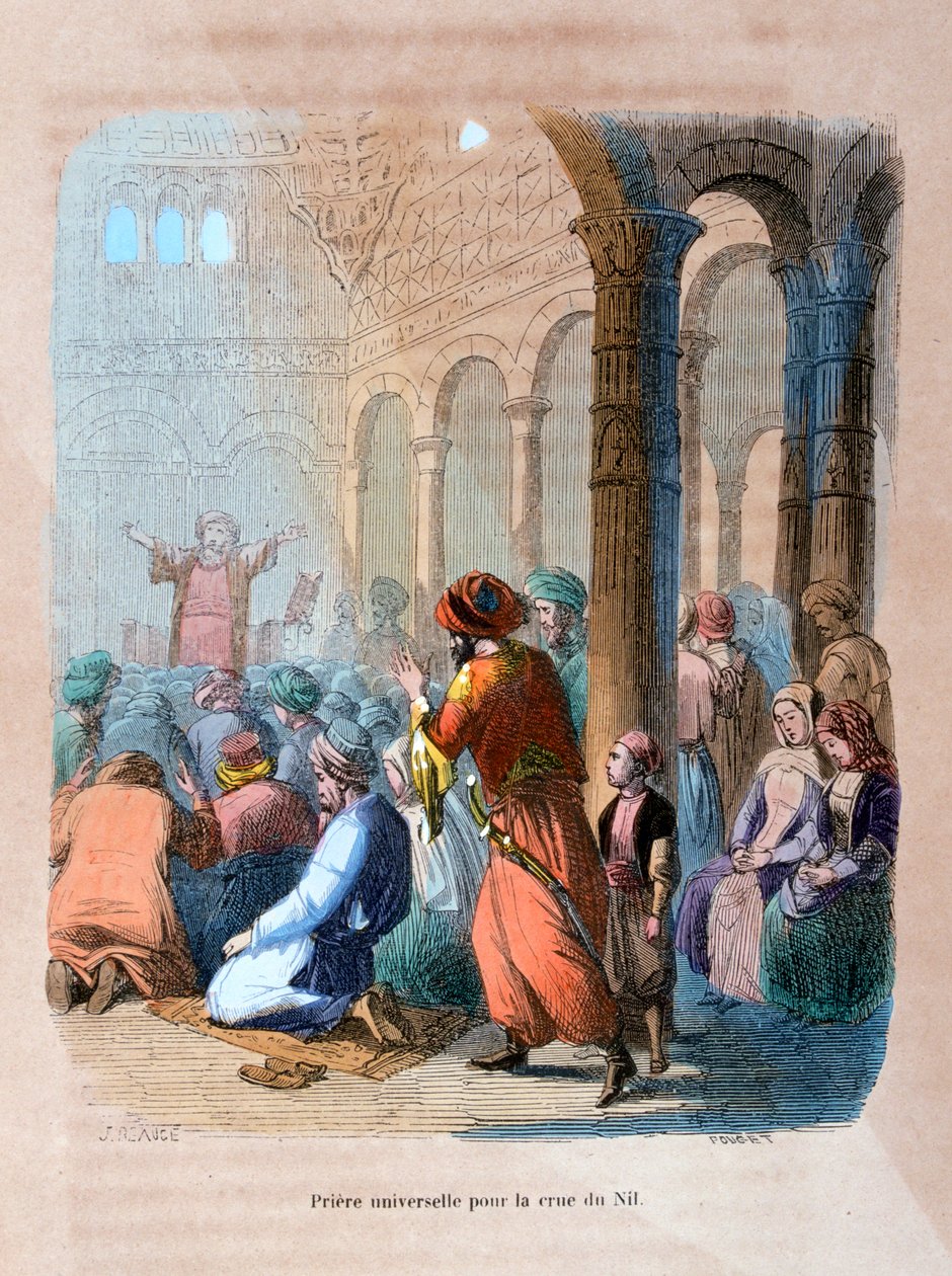 埃及，尼罗河水灾世界祷告会（c1847） 作者 让·阿道夫·博斯