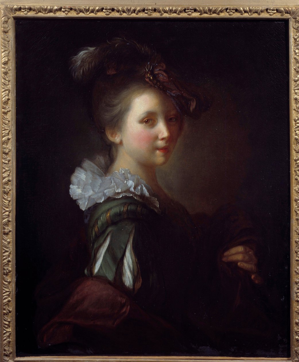 Jean Alexis Grimou (1680-1740) 18 世纪图卢兹，奥古斯丁博物馆的女性肖像画 作者 让·亚历克西斯·格里莫