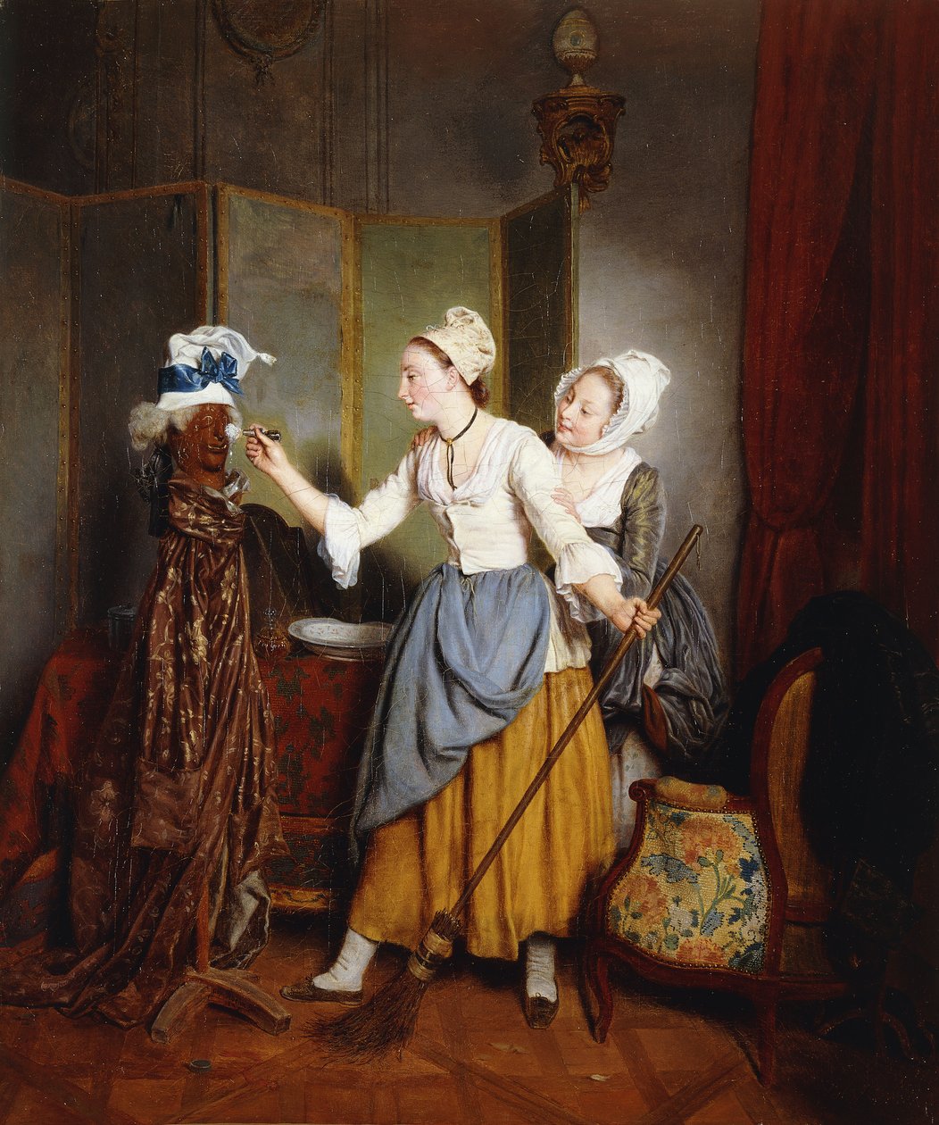人体模特穿衣； La Toilette de Mannequin，1835年 作者 让·阿尔方斯·罗恩