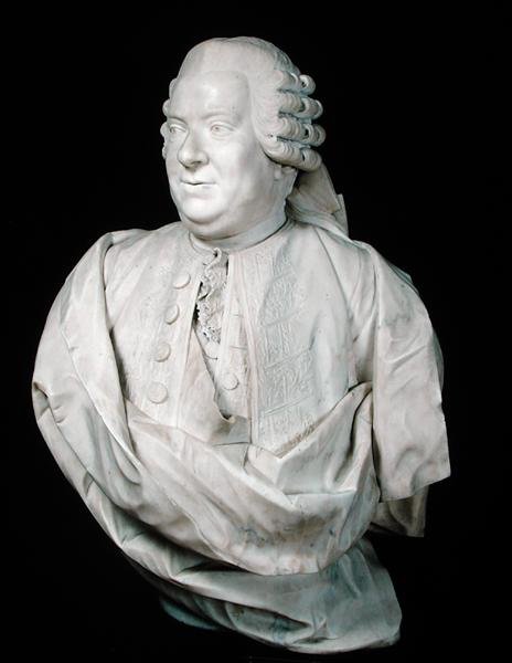尼古拉-博琼（1718-86）的半身像（大理石）。 作者 让·安托万（Att。To）胡顿