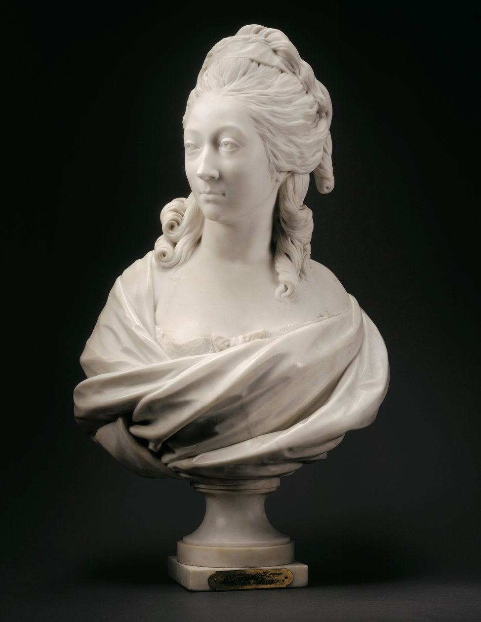1780年，安妮·玛丽·路易丝（Thomas de Domangeville deSérilly）的半身像，庞格小姐 作者 让·安托万·胡顿
