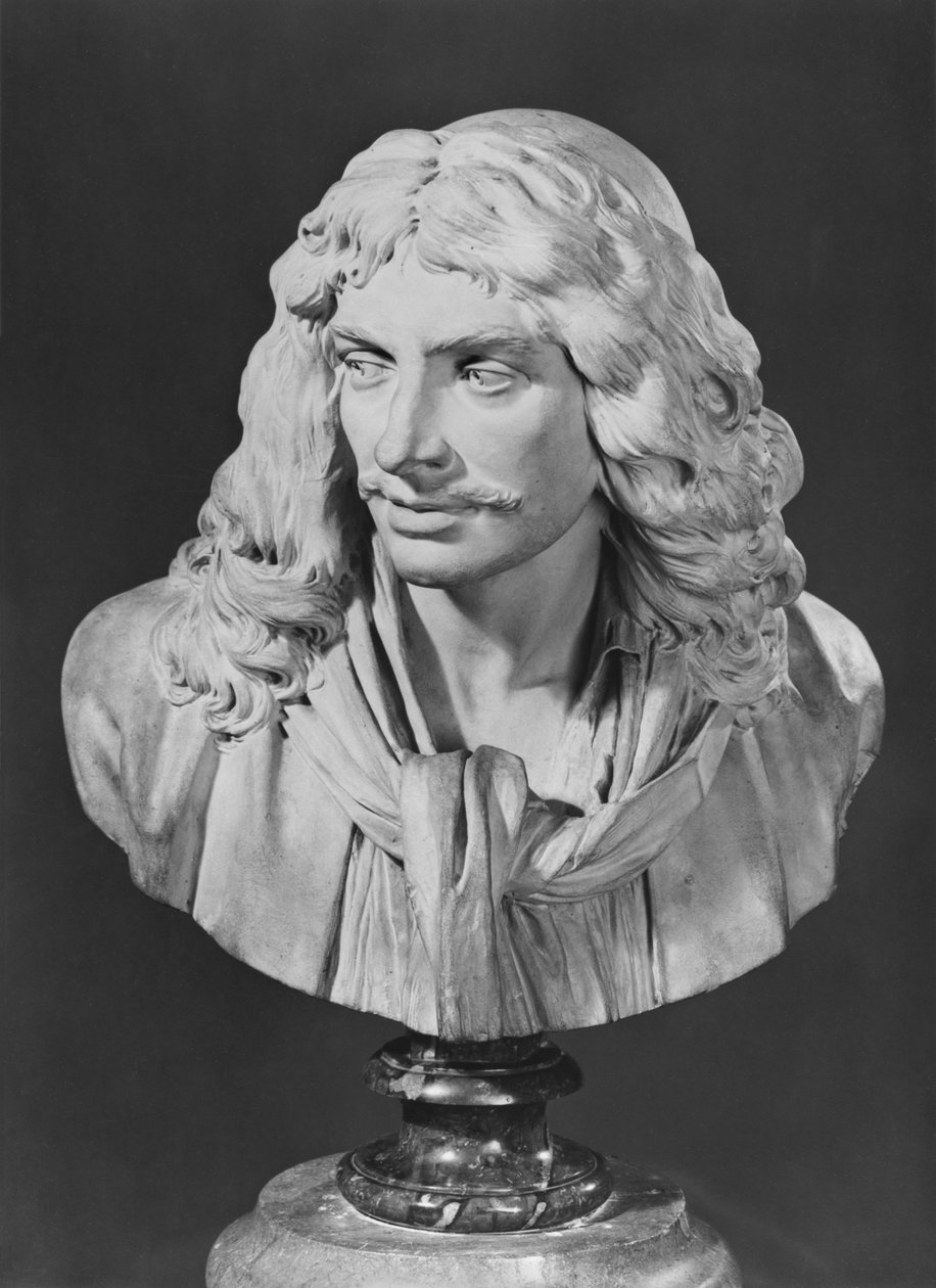 Jean-Baptiste Poquelin的半身像，被称为Moliere，1781年（兵马俑） 作者 让·安托万·胡顿