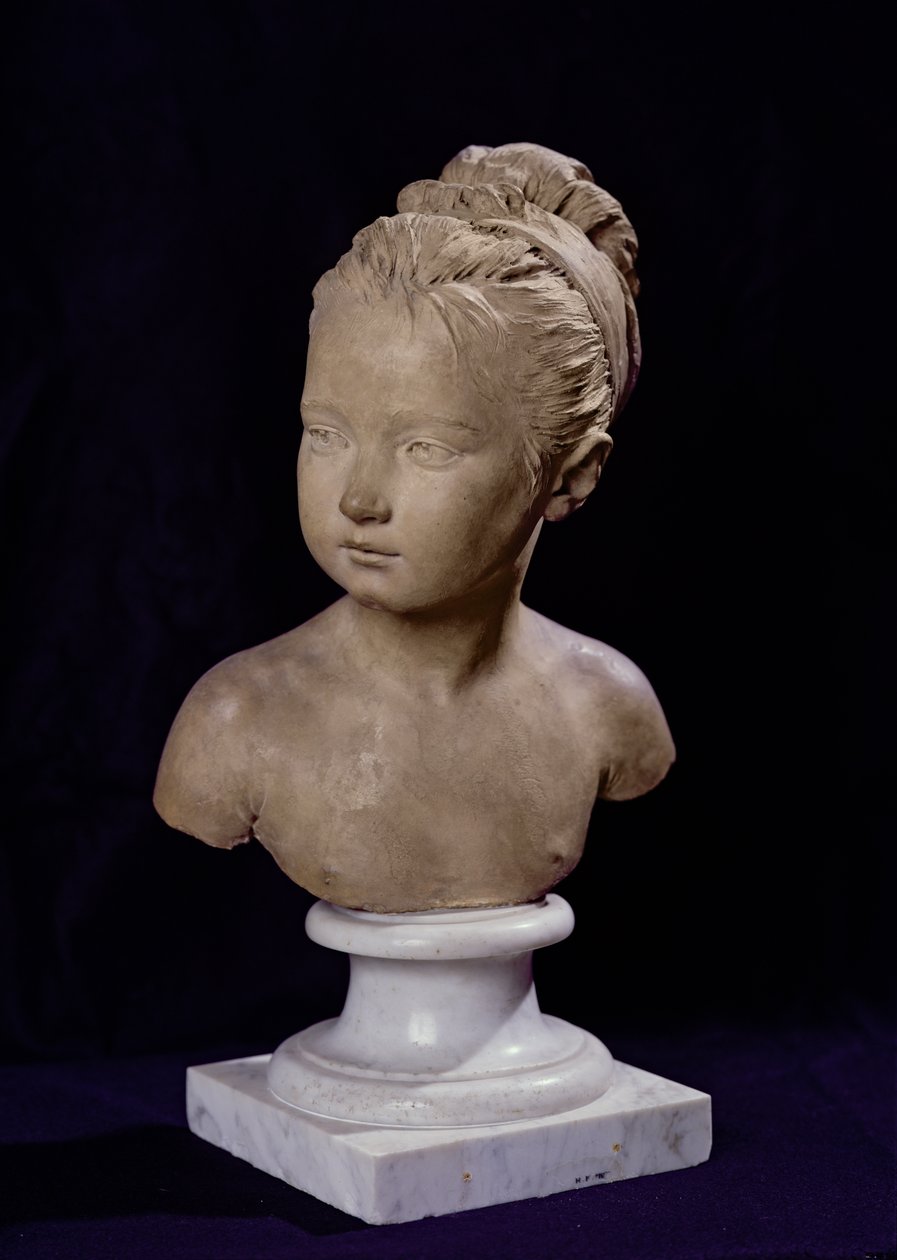 Louise Brongniart的半身像，1777年（大理石） 作者 让·安托万·胡顿