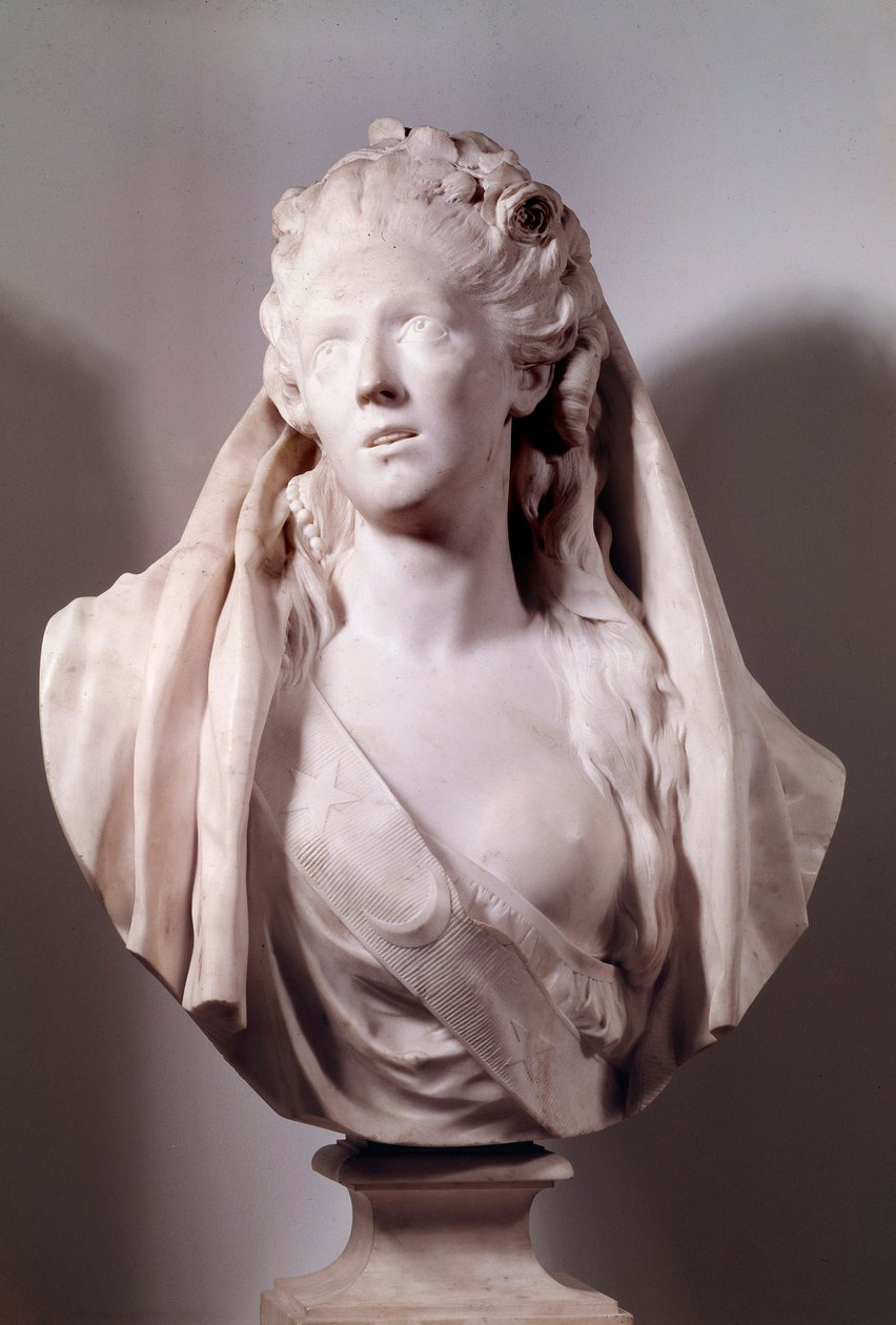 苏菲-阿诺德（1740-1802）的半身像，代表歌手伊菲吉妮的角色 雕塑：让-安托万-胡登（1741-1828） 1775年 巴黎，卢浮宫博物馆 作者 让·安托万·胡顿