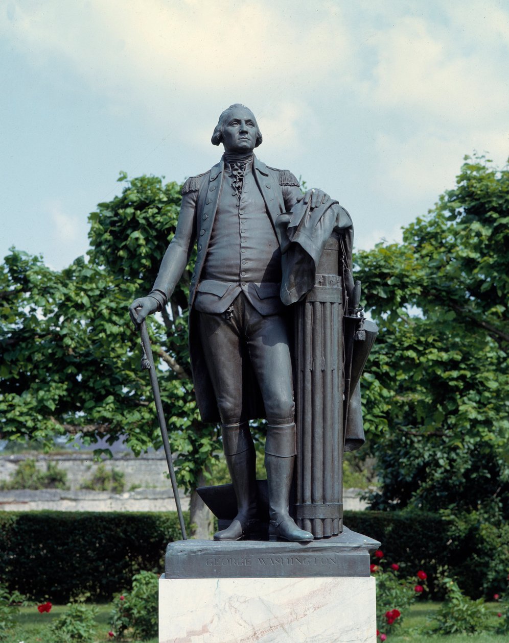 乔治-华盛顿（1732-1799）的肖像 让-安托万-胡东（1741-1828）的雕塑 18世纪 布里安库尔，法国-美国博物馆 作者 让·安托万·胡顿