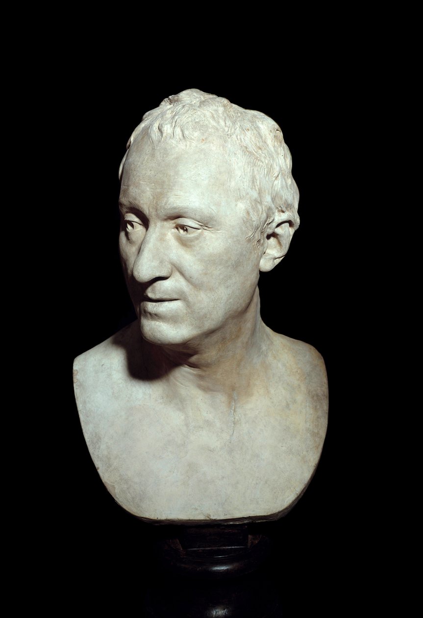 哲学家丹尼斯·狄德罗 (1713-1784) 的半身雕像 Jean Antoine Houdon (1741-1828) 1771 年巴黎卢浮宫博物馆 作者 让·安托万·胡顿