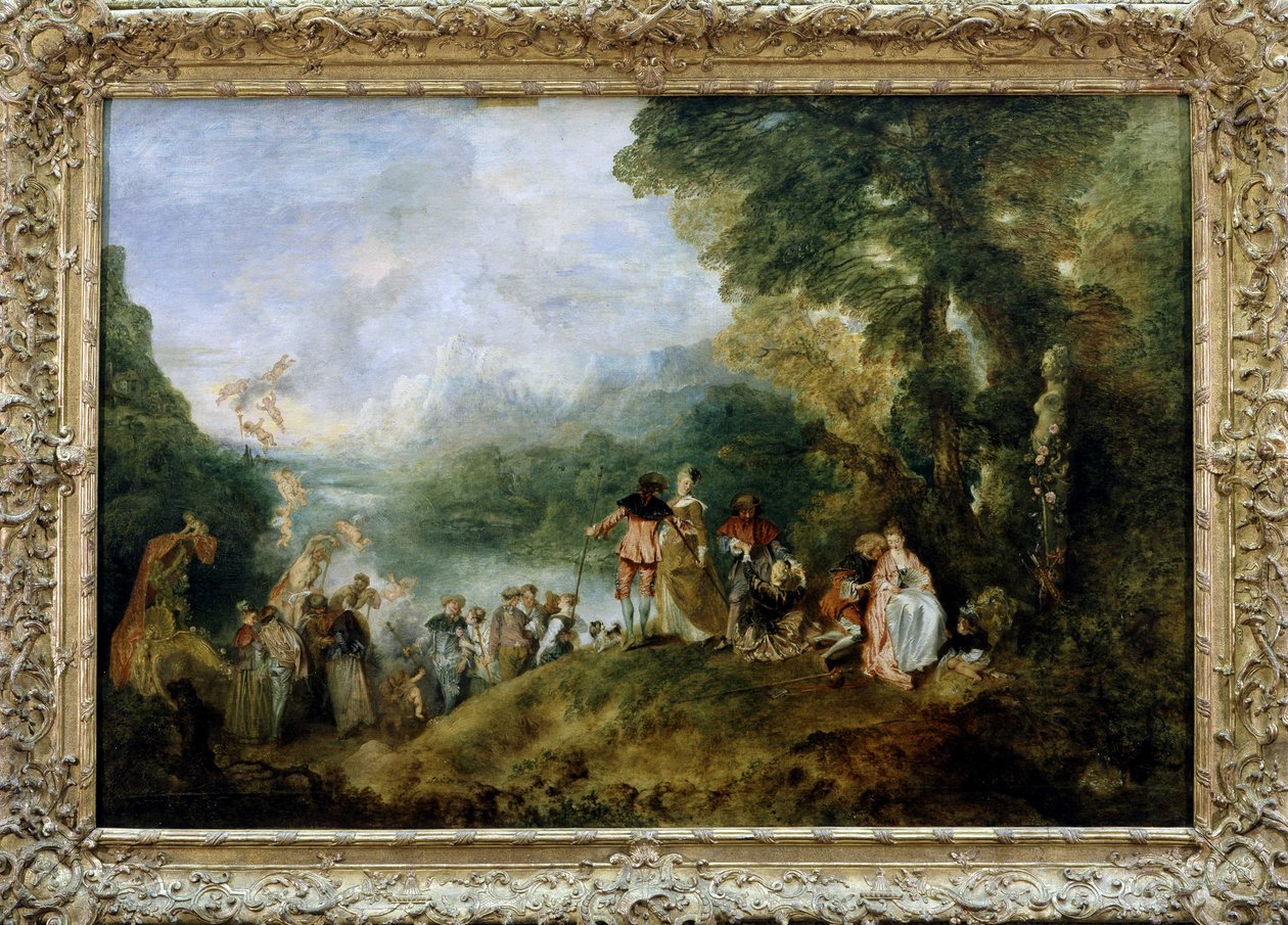 安托万·华托 (Antoine Watteau) 登上 Kythera 或前往 Kythera 岛朝圣 作者 让·安托万·沃托
