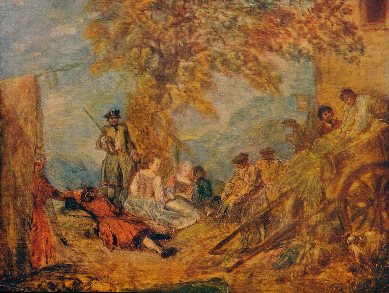 营地场景，大约在17世纪，1909年 作者 让·安托万·沃托