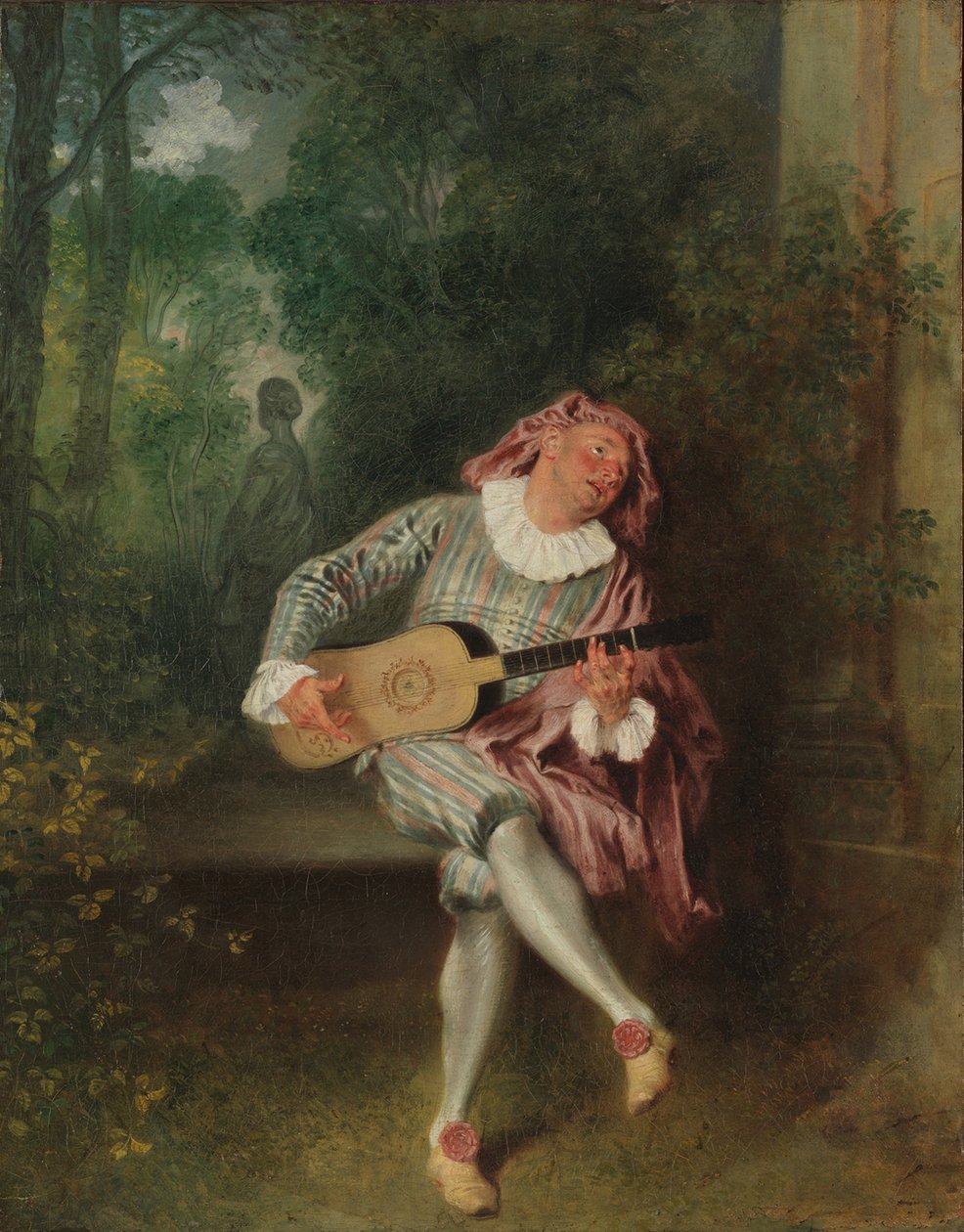 Mezzetin，c.1718-20（布面油画） 作者 让·安托万·沃托