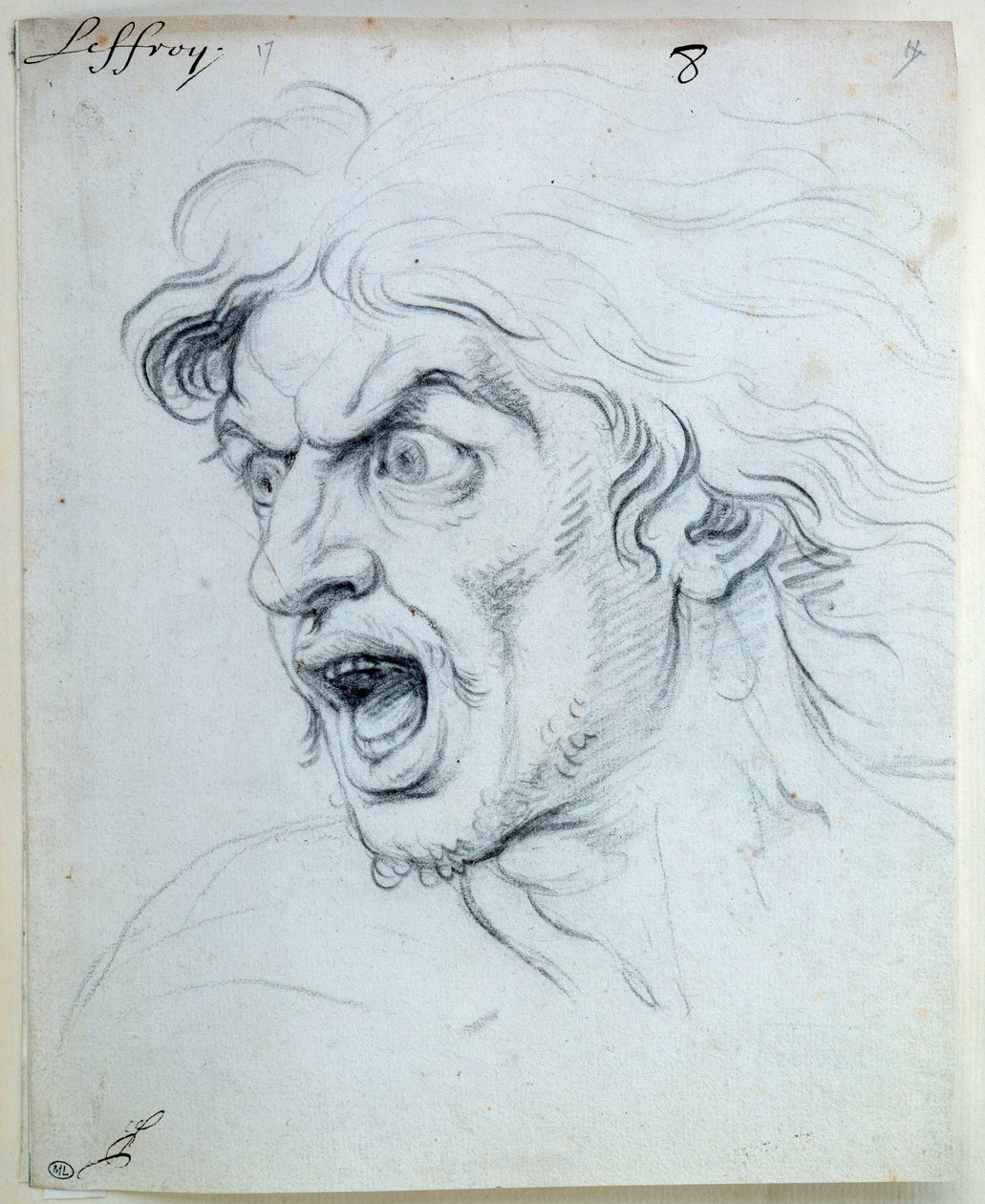 表达灵魂的激情； 可怕的。 让·奥德兰 (1667-1756) 的绘画 作者 让·奥德兰