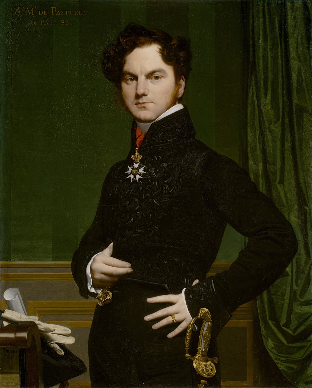 阿米德·戴维（Amédée-David），孔德·帕斯托雷（Comte de Pastoret），1823-26年 作者 让·奥古斯特·多米尼克·英格里斯