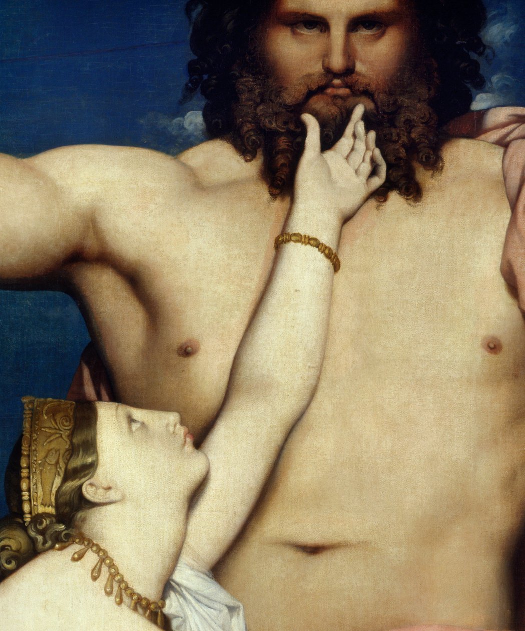 让·奥古斯特·多米尼克·安格尔（Jean Auguste Dominique Ingres，1780-1867）1811 年作画的“木星和忒提斯”细节。 3,2x2,6 m 普罗旺斯地区艾克斯，格拉内博物馆 作者 让·奥古斯特·多米尼克·英格里斯