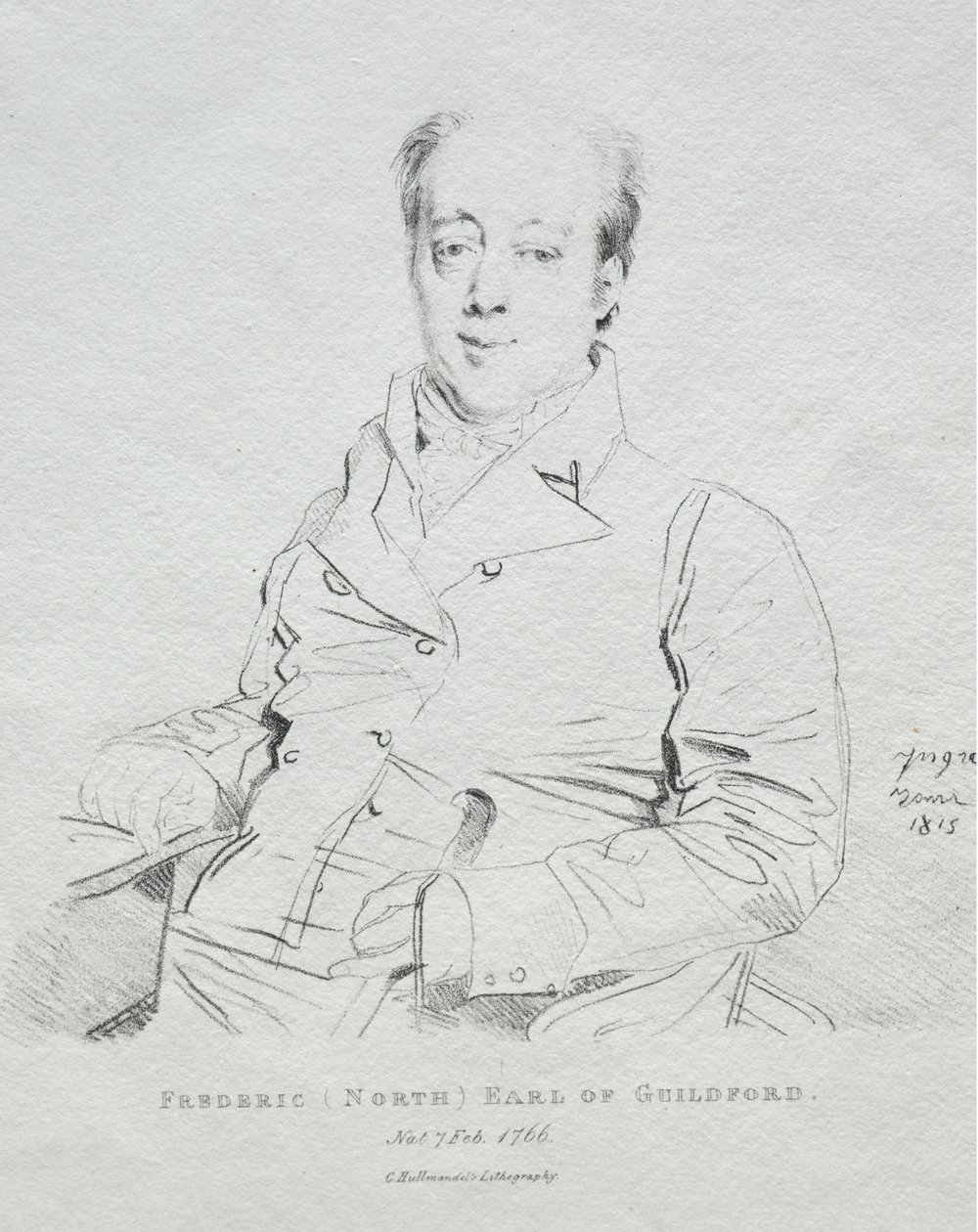 弗雷德里克·吉尔福德第5伯爵，1815年。 作者 让·奥古斯特·多米尼克·英格里斯