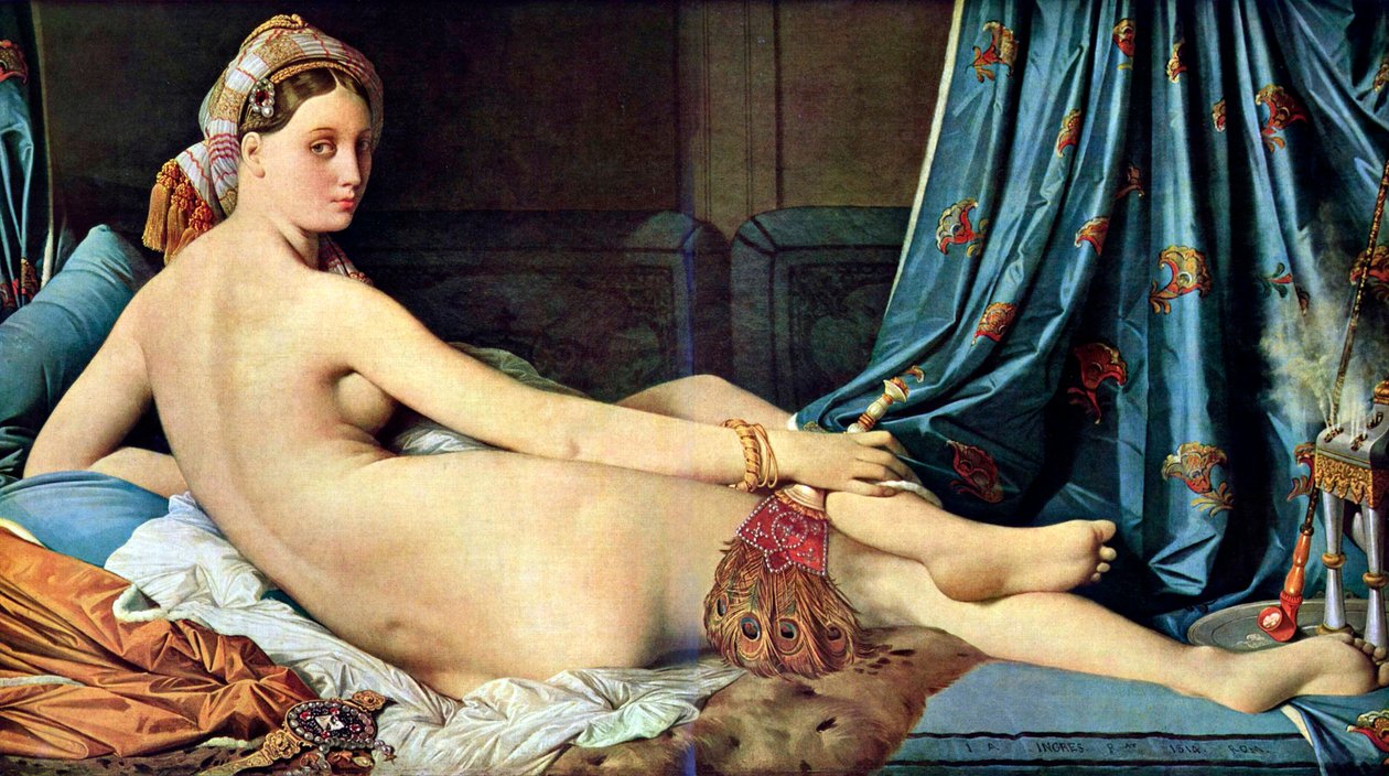 法语：La grande odalisque 大奥德丽斯克 作者 让·奥古斯特·多米尼克·英格里斯