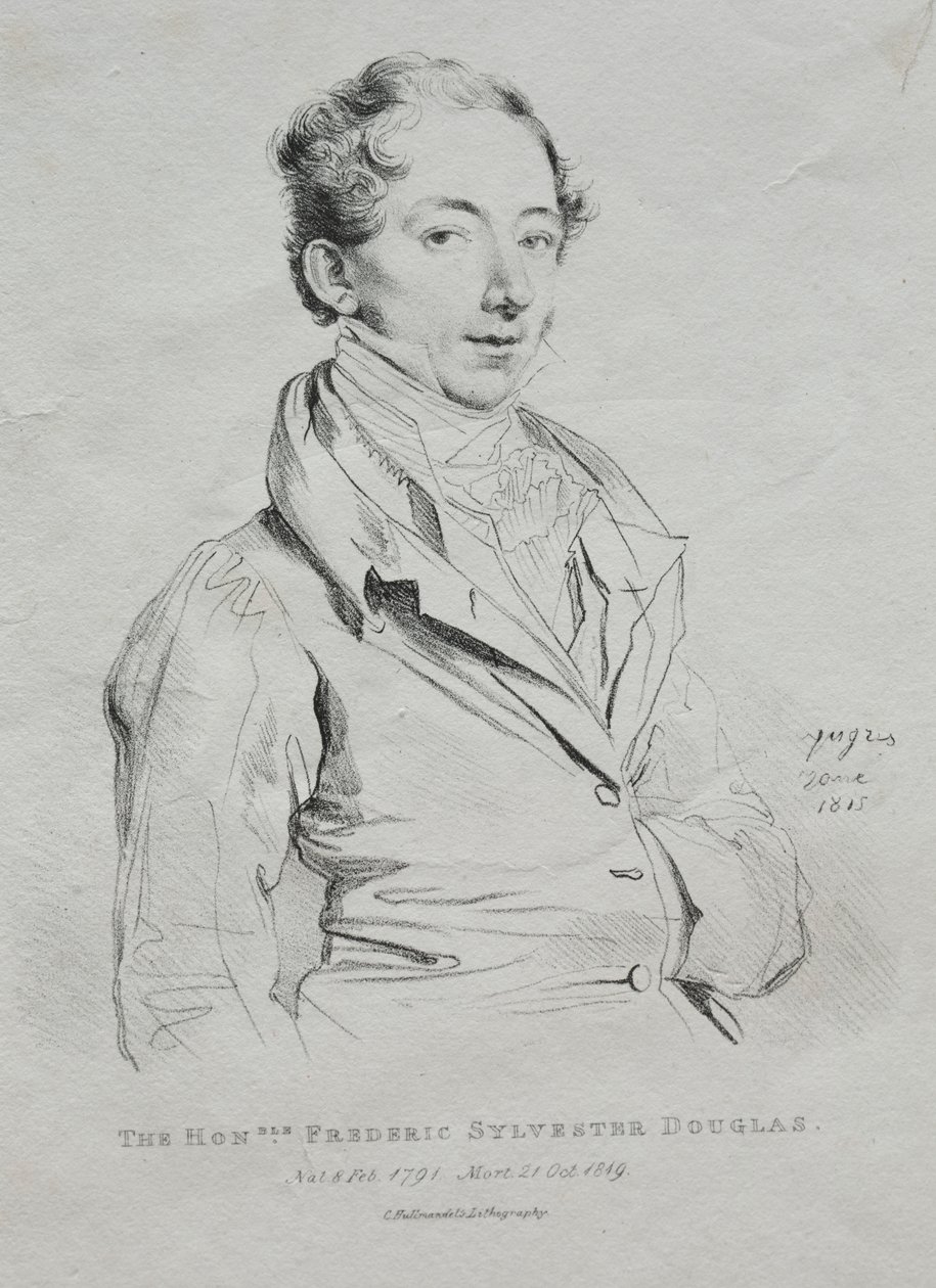 弗雷德里克·西尔维斯特·道格拉斯（Frederic Sylvester Douglas）尊贵，1815年。 作者 让·奥古斯特·多米尼克·英格里斯