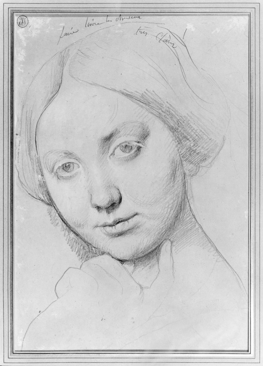 Louise de Broglie，Haussonville伯爵夫人，c.1842（石墨纸） 作者 让·奥古斯特·多米尼克·英格里斯