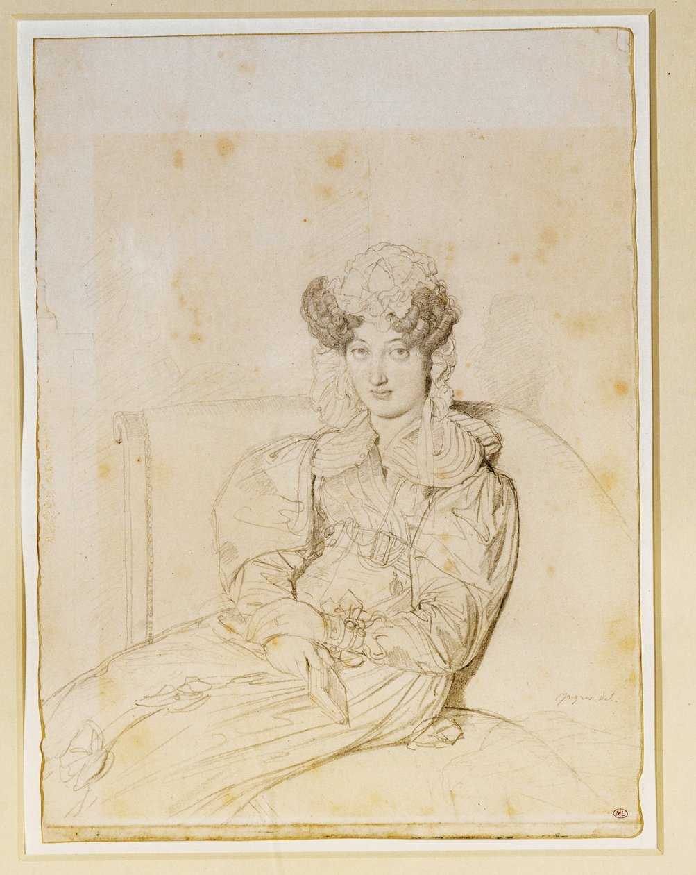 Marie Marcotte de Sainte Marie，Marcotte 的嫂子... 作者 让·奥古斯特·多米尼克·英格里斯