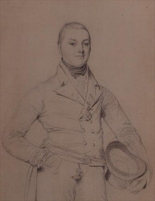 弗利特伍德-布劳顿-雷诺兹-佩莱海军上将（1789-1861）的画像 作者 让·奥古斯特·多米尼克·英格里斯