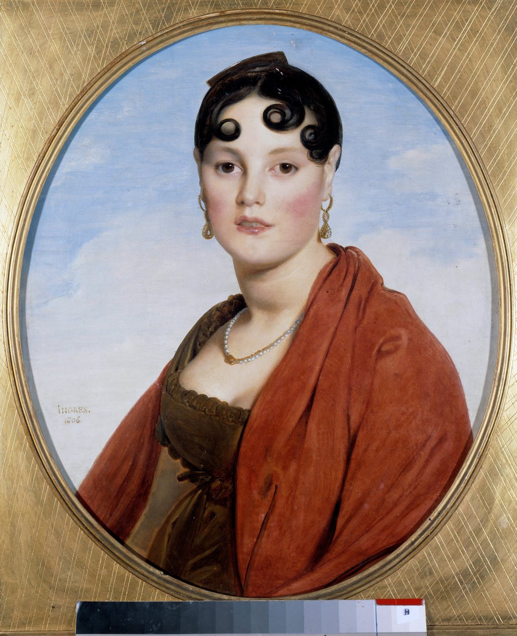 艾蒙夫人的肖像被称为 Belle Zelie。 让·奥古斯特·多米尼克·安格尔 (Jean Auguste Dominique Ingres) 的绘画 (1780-1867) 作者 让·奥古斯特·多米尼克·英格里斯