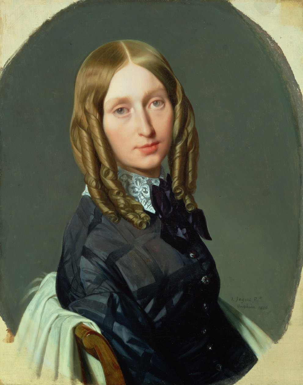 弗雷德里克雷斯特夫人的肖像，1846年 作者 让·奥古斯特·多米尼克·英格里斯