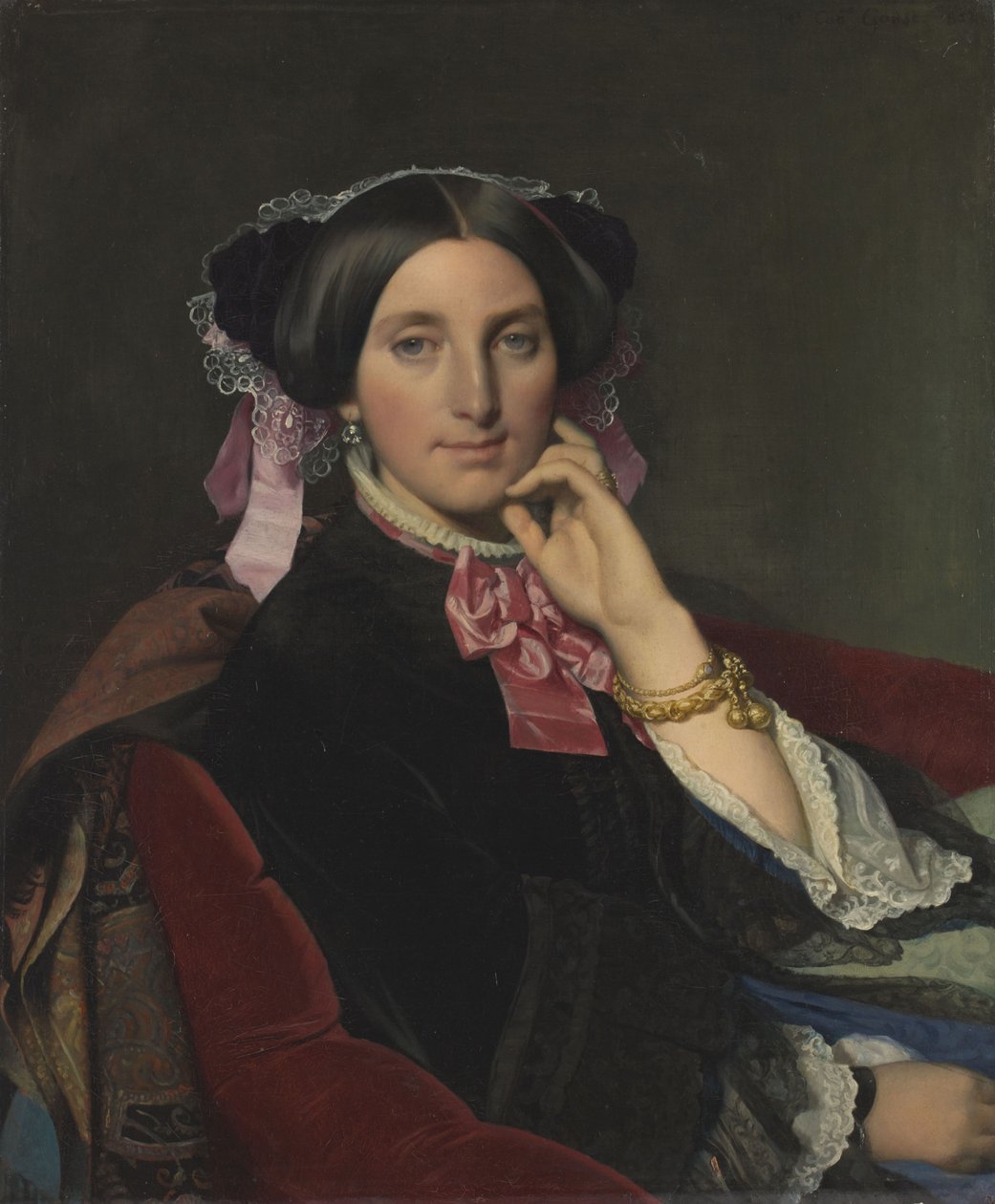 卡罗琳·贡塞夫人的画像，1852年。 作者 让·奥古斯特·多米尼克·英格里斯