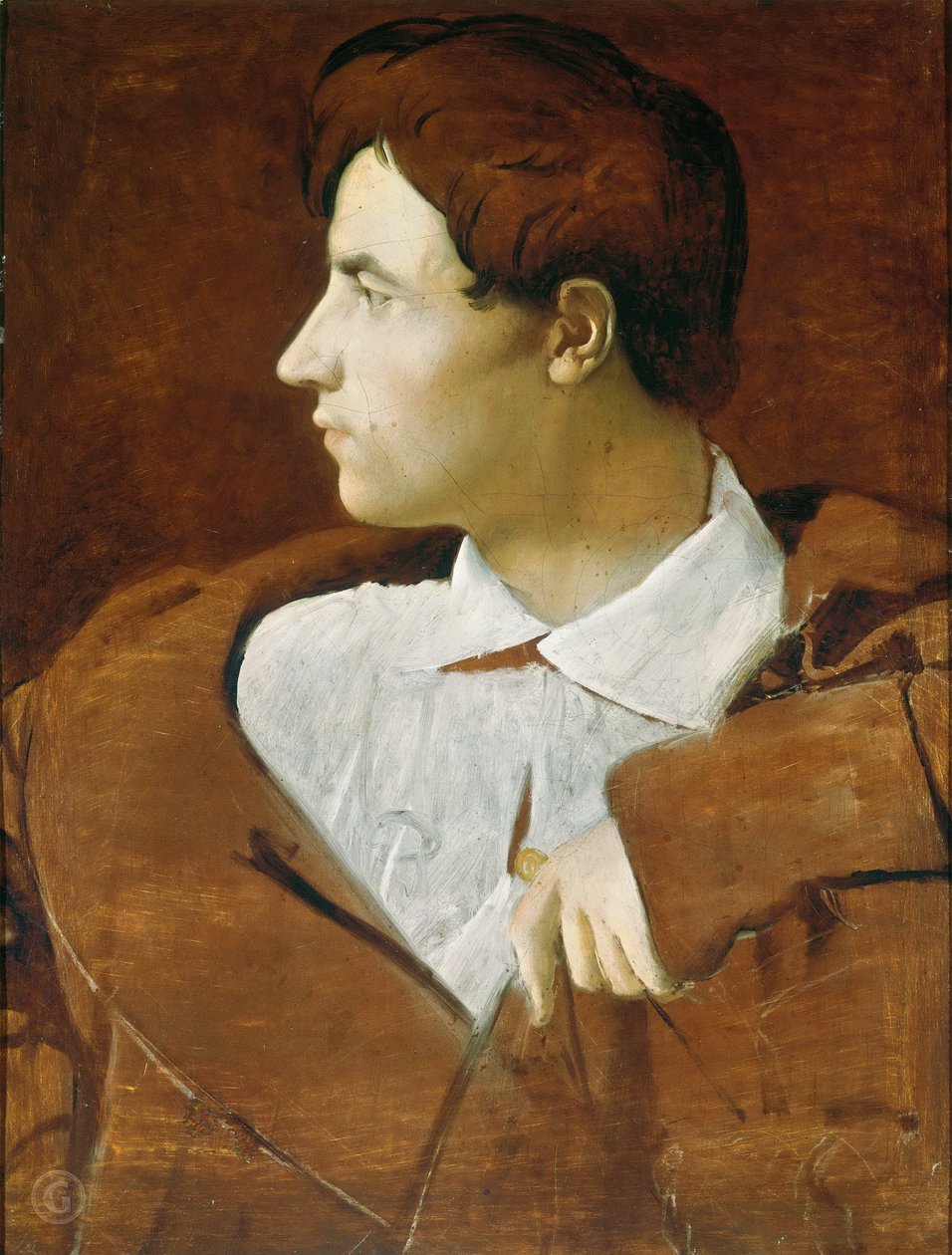 建筑师Jean-Baptiste Desdéban 1781-1833的肖像，约1810年。 作者 让·奥古斯特·多米尼克·英格里斯