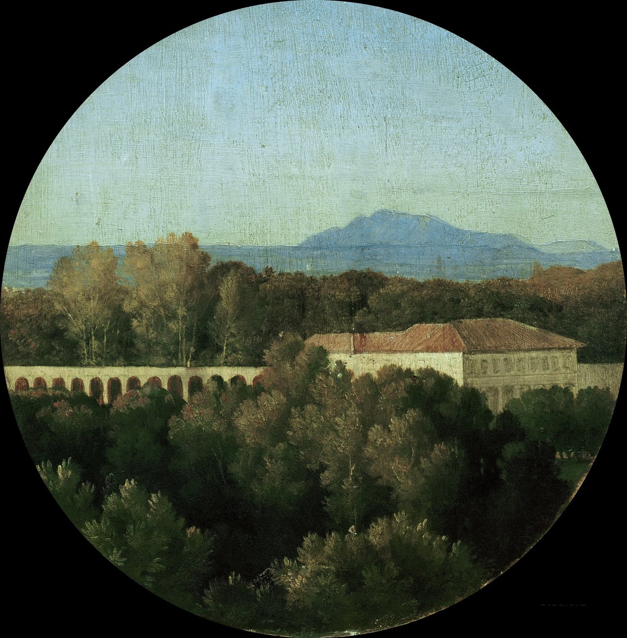 罗马风景与别墅Borghese的墓穴，1807年。 作者 让·奥古斯特·多米尼克·英格里斯