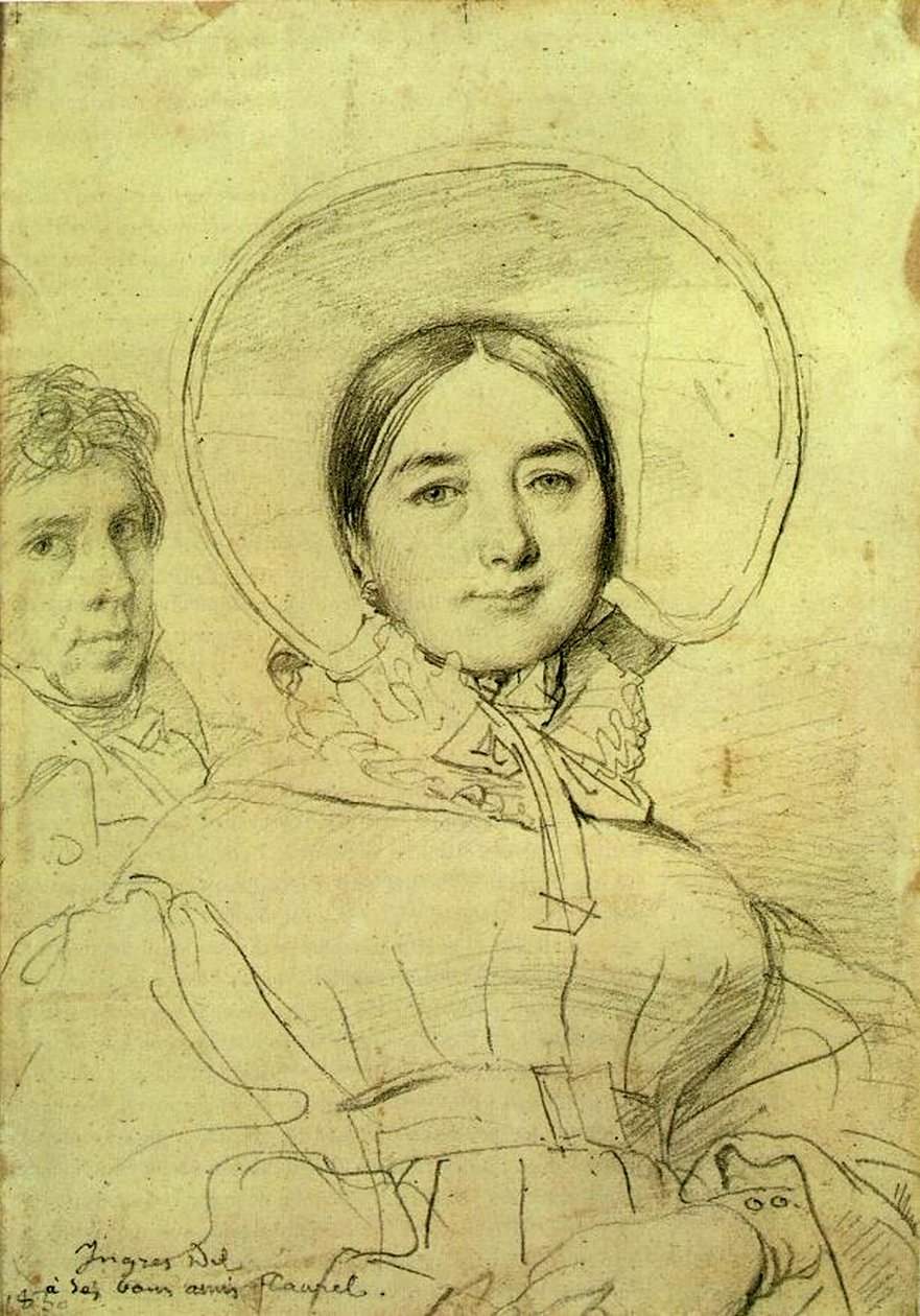 艺术家和他的妻子，1830年 作者 让·奥古斯特·多米尼克·英格里斯