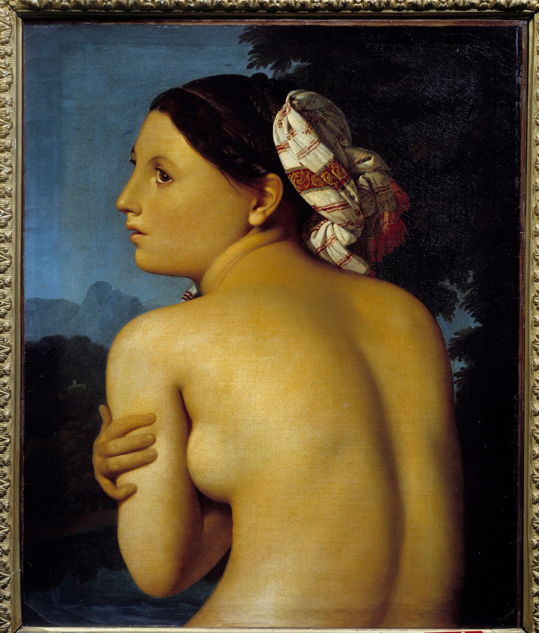 The bather. Painting by Jean Auguste Dominique Ingres (1780-1867) 作者 让·奥古斯特·多米尼克·英格里斯
