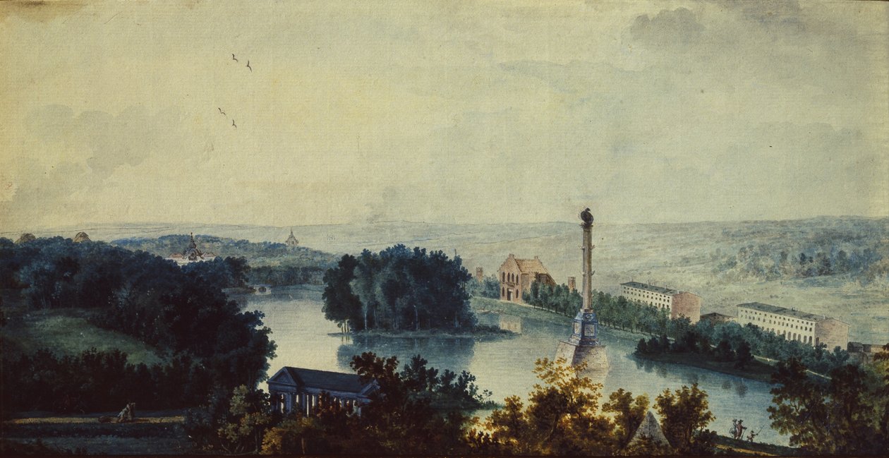 Tsarskoye Selo。 Chesme专栏，1780年代 作者 让·巴尔塔泽·德拉·特拉弗斯