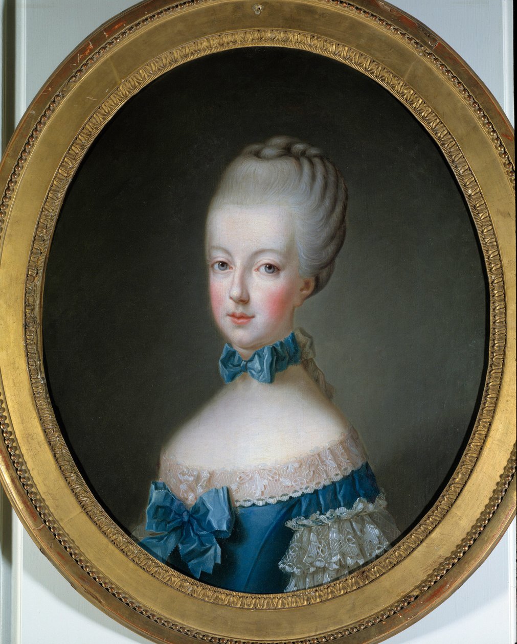玛丽·安托瓦内特 (1755 - 1793) 法国女王的肖像。 Jean Baptiste Charpentier (1728-1806) 的绘画 作者 让·巴蒂斯特·夏蓬蒂尔
