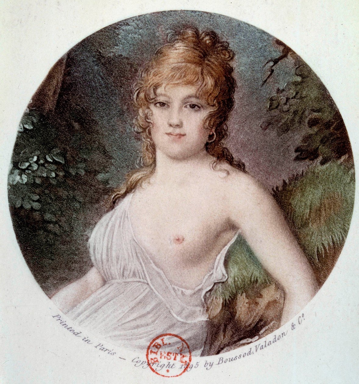 Portrait of Madame Tallian, nee Cabarrus, Princess of Caraman - Chimay (1773-1835) called Notre Dame de Thermidor Lithography after Jean-Baptiste Isabey (1767-1855) 1895 Paris, Musee Carnavalet 作者 让·巴蒂斯特（后）伊莎贝
